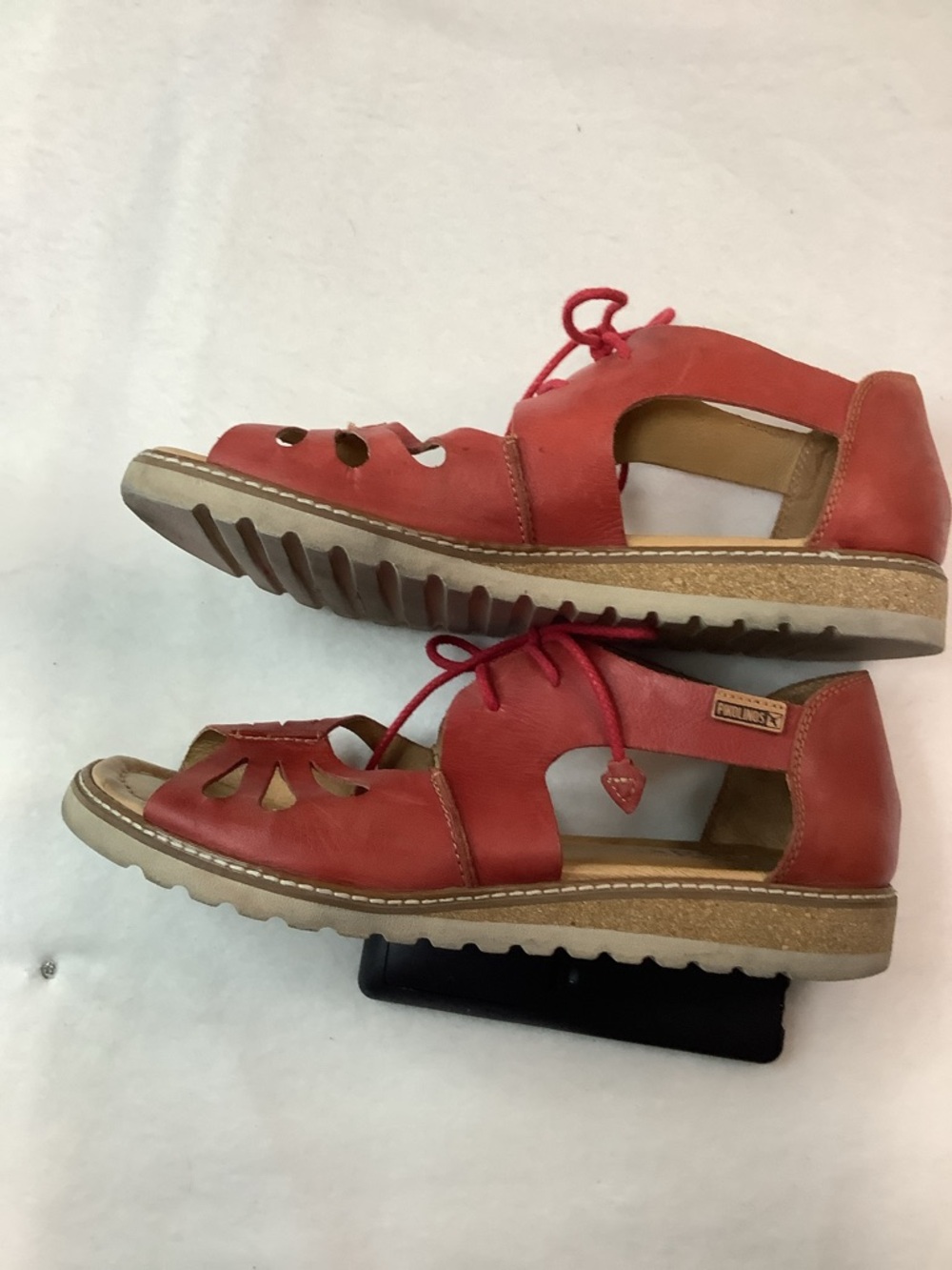 Pikolinos Alcudia Red Lace-Up Sandals Sz 40, US Sz 9-9.5 - Picture 4 of 9